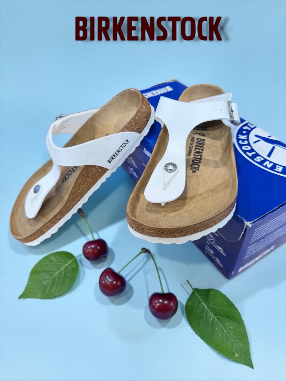 NWT Birkenstock Gizeh White Thong Sandals Women’s 7 / Men’s 5